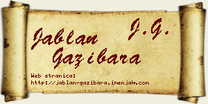 Jablan Gazibara vizit kartica